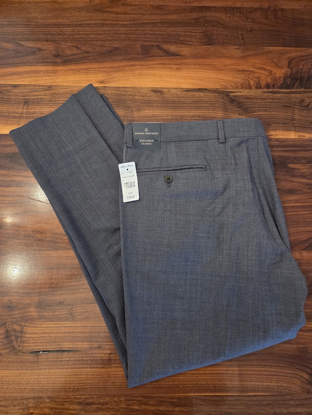 Brooks Brothers Explorer Collection Classic Fit Wool Suit Pants Grey Mens 40x30